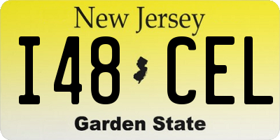 NJ license plate I48CEL