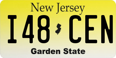 NJ license plate I48CEN