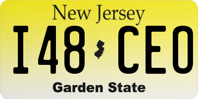 NJ license plate I48CEO