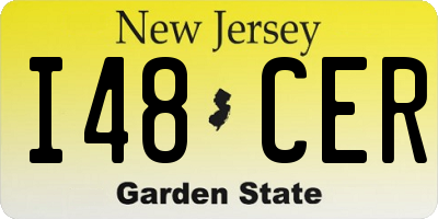 NJ license plate I48CER