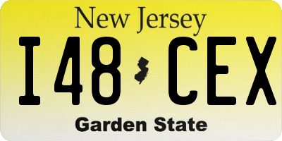 NJ license plate I48CEX