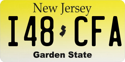 NJ license plate I48CFA
