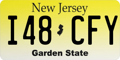 NJ license plate I48CFY