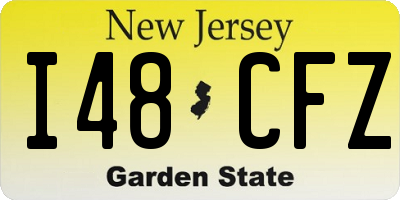 NJ license plate I48CFZ