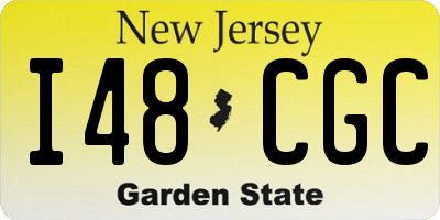NJ license plate I48CGC