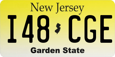 NJ license plate I48CGE