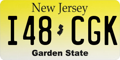 NJ license plate I48CGK