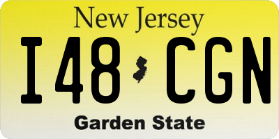 NJ license plate I48CGN