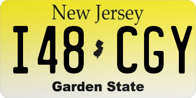 NJ license plate I48CGY