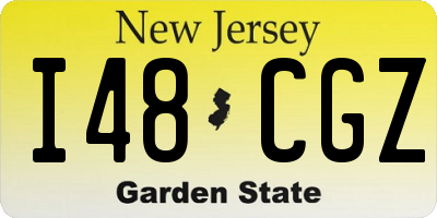 NJ license plate I48CGZ