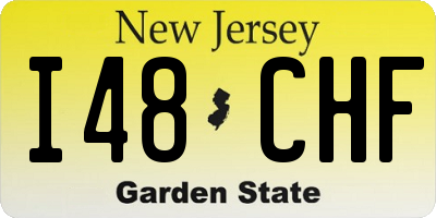 NJ license plate I48CHF