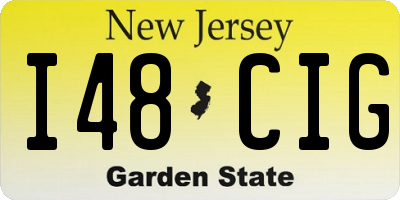 NJ license plate I48CIG