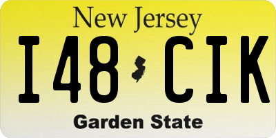 NJ license plate I48CIK