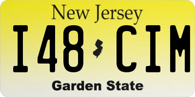 NJ license plate I48CIM