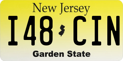 NJ license plate I48CIN