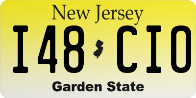NJ license plate I48CIO