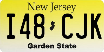 NJ license plate I48CJK