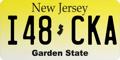 NJ license plate I48CKA