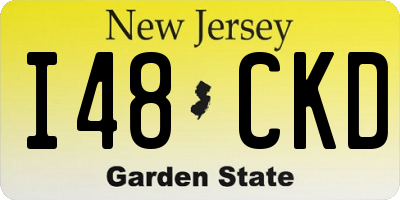NJ license plate I48CKD