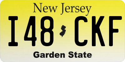NJ license plate I48CKF