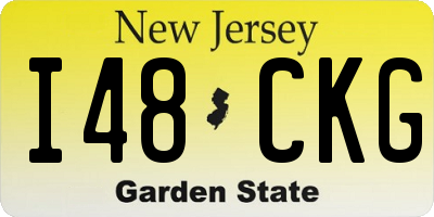 NJ license plate I48CKG