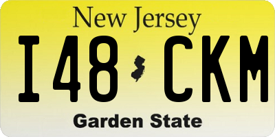 NJ license plate I48CKM