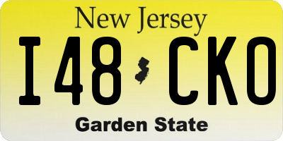 NJ license plate I48CKO
