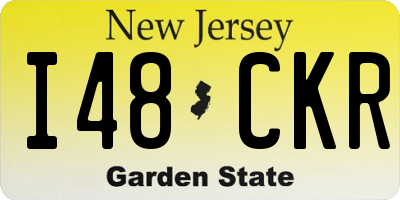 NJ license plate I48CKR