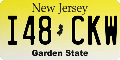 NJ license plate I48CKW