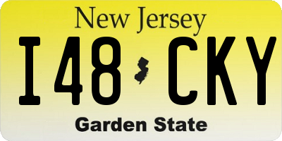 NJ license plate I48CKY