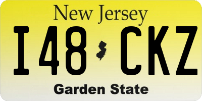 NJ license plate I48CKZ