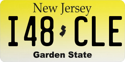 NJ license plate I48CLE