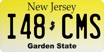 NJ license plate I48CMS