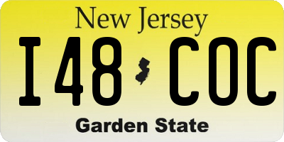 NJ license plate I48COC