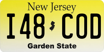 NJ license plate I48COD