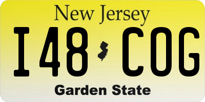 NJ license plate I48COG
