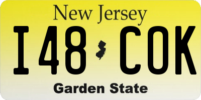 NJ license plate I48COK