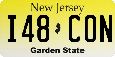 NJ license plate I48CON