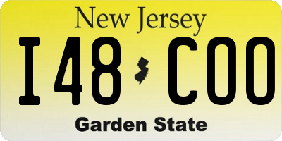 NJ license plate I48COO