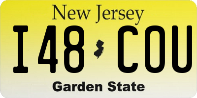 NJ license plate I48COU