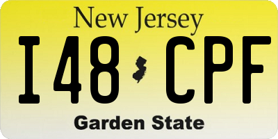 NJ license plate I48CPF