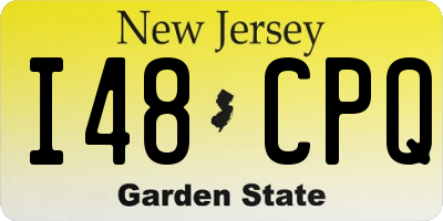 NJ license plate I48CPQ