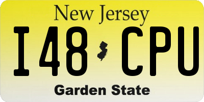 NJ license plate I48CPU