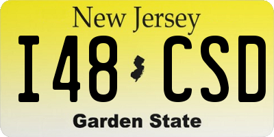 NJ license plate I48CSD