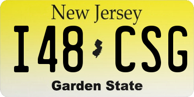 NJ license plate I48CSG