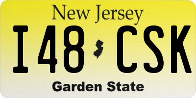 NJ license plate I48CSK