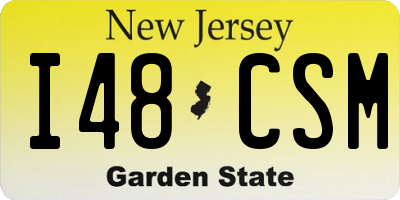 NJ license plate I48CSM