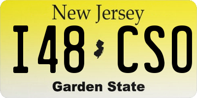 NJ license plate I48CSO