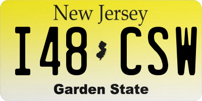NJ license plate I48CSW