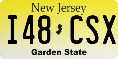 NJ license plate I48CSX